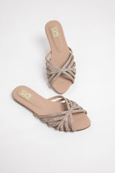 Pink Diamante Flats